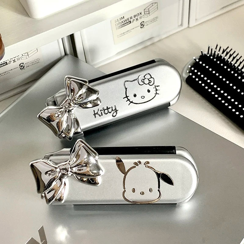 Hello Kitty Sanrio 🐱 Cute & Compact Folding Hair Comb with Adorable Mirror ✨ - Perfect for Stylish Hair on the Go! 💖